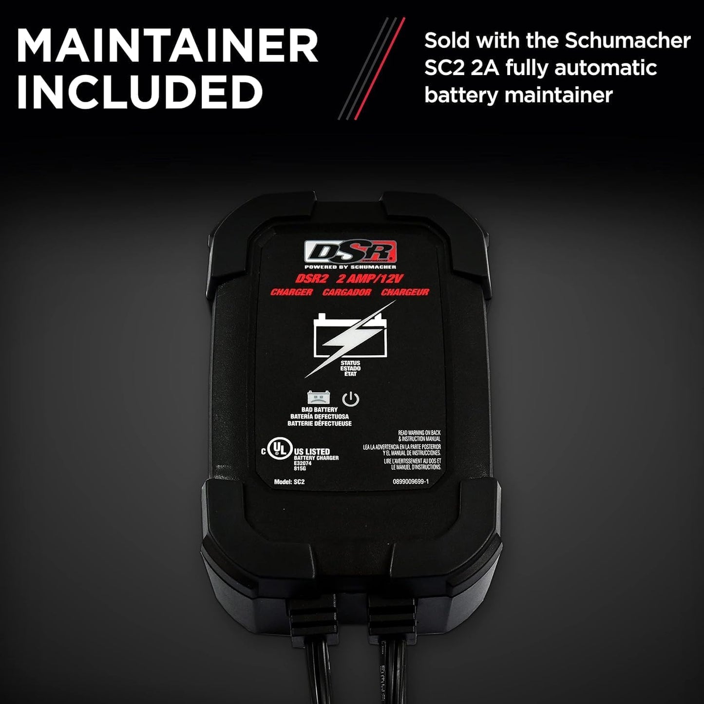 Schumacher Electric DSR ProSeries Car Battery Jump Starter, Maintainer & Portable Power Station - 12V 2400 Peak Amps & 500 Cranking Amps - with DC & USB Charging Ports - DSR158