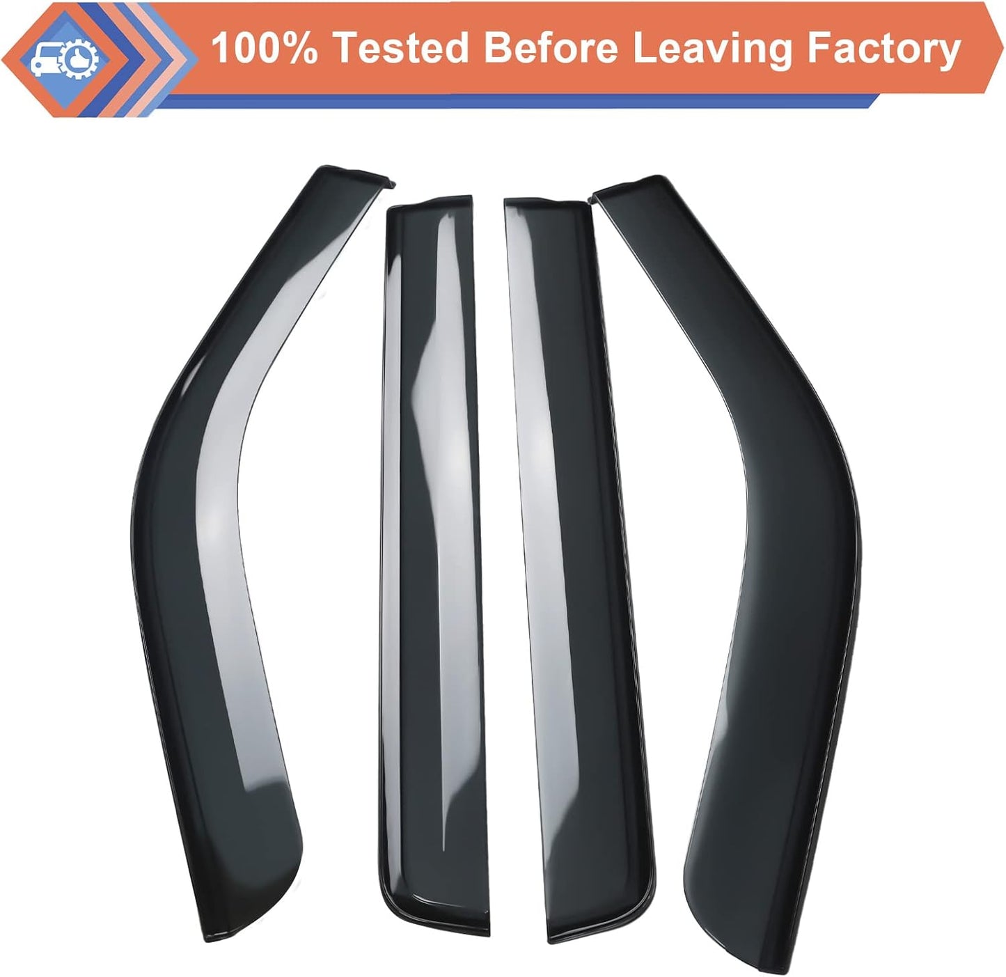 ZONFANT Window Rain Guards, Side Window Deflectors, Sun Visor Rain Vent Window Guards (4 Pcs) Compatible with 2022-2023 Tundra