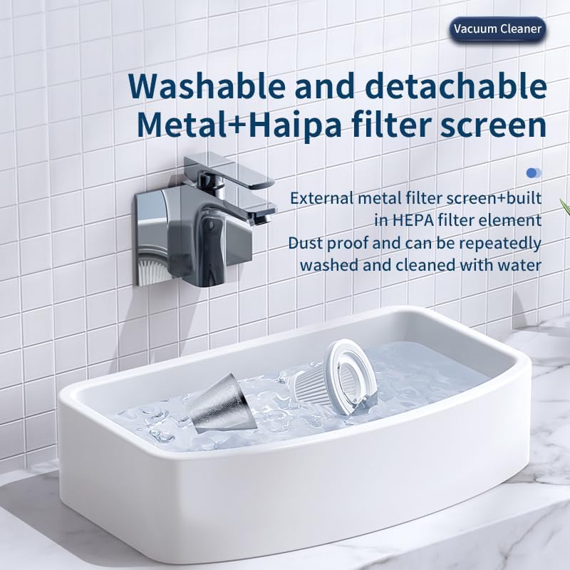 Mini Handheld Vacuum, 13000PA Portable Cordless Car Vacuum Cleaner, Suction and Blow 2 in 1 Dust Removal Vacuum Cleaner for Car, Mouse, Keyboard, Laptop, Home, Kitchen, Office(Mint Green)