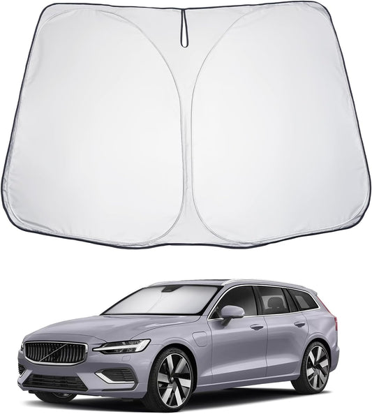 LUWU for 2019-2025 S60 V60 Windshield Sun Shade 2025 S60 V60 Windshield Sunshades Car Sun Visor Block UV Ray Front Window Sunshade