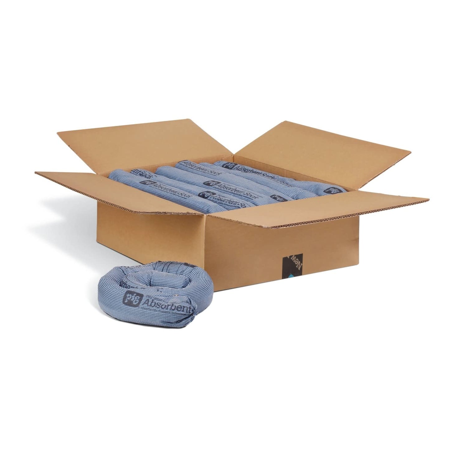 PIG Blue Oil Absorbent Sock - 12 per Package - 3" x 48" - Absorbs up to 95 oz per Sock - PIG238