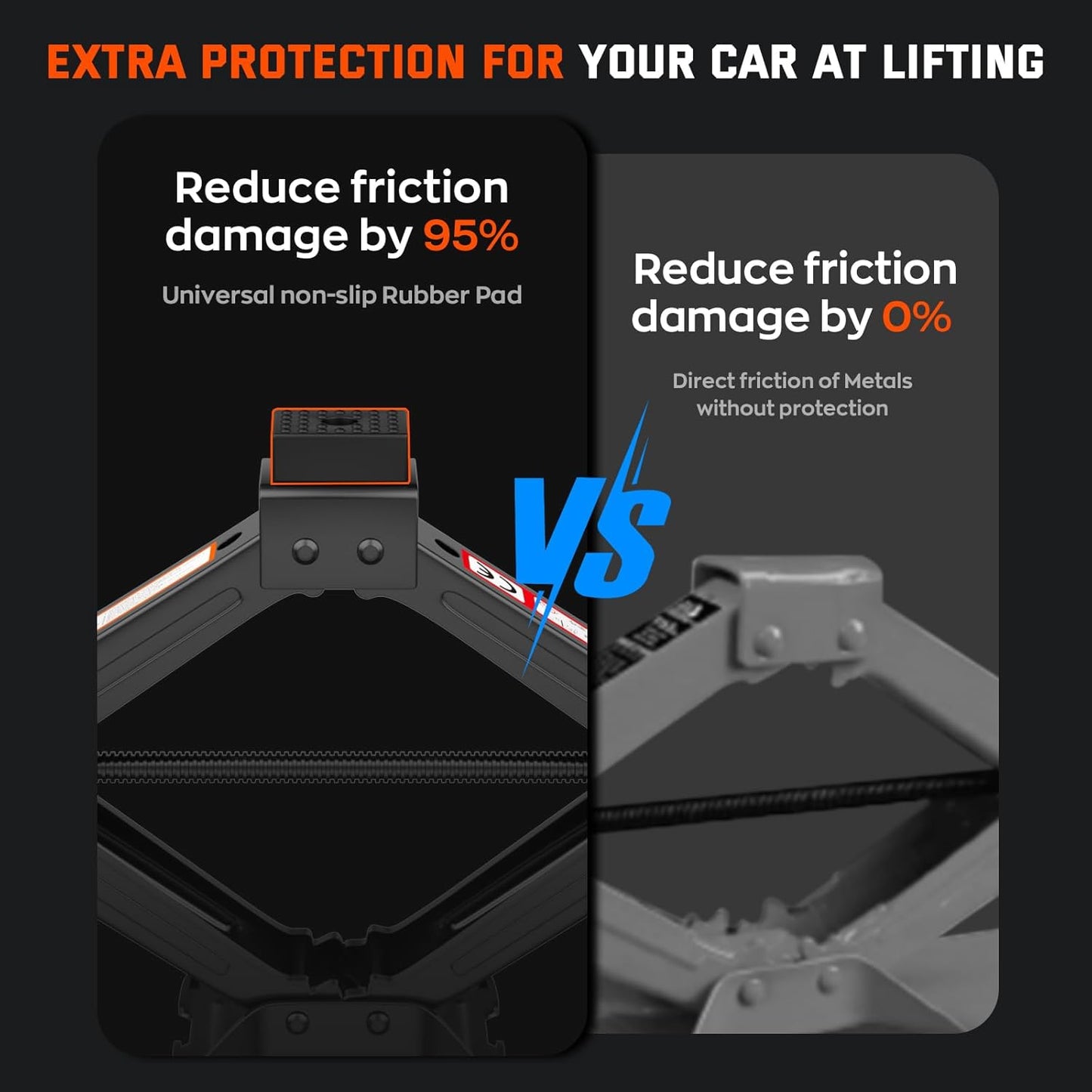 Universal Car Jack Kit Scissor Jack for Car 2 Ton Spare Tire Changing Kit,Portable Tire Jack Repair Kit with Lug Wrench,Car Lifting Jack for Auto/SUV/MPV