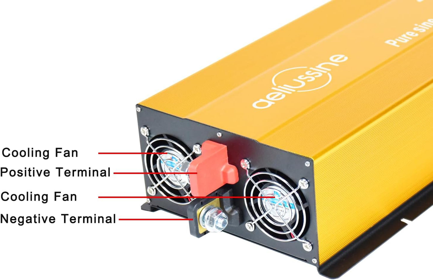 3000W Pure Sine Wave Inverter-48V DC to 110V AC Power Converter with 2 AC Outlets, 48 Volt Power Inverter for Truck, Rv, Camping, Home, Emergency Power