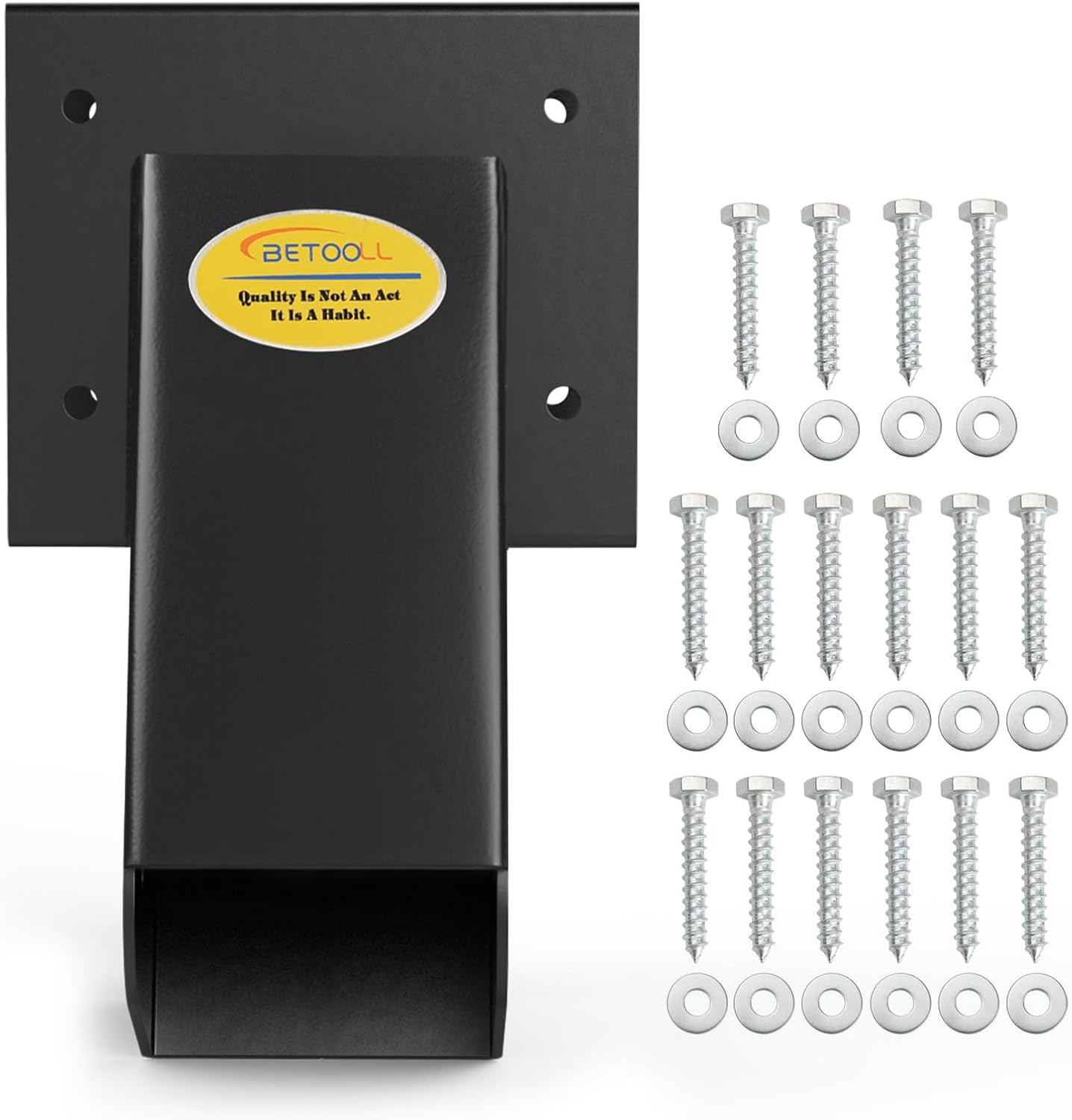 BETOOLL 90° A-Frame Middle Swing Set Brackets, Heavy Duty Steel DIY Swing Set - Includes Mounting Hardware, Ideal for Indoor and Outdoor Playgrounds (1 Middle Brackets-Black)