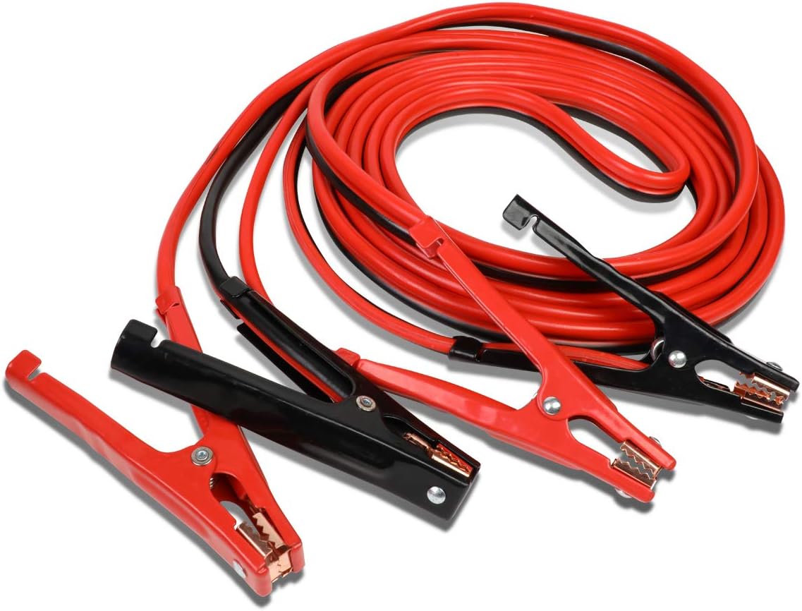 Auto Dynasty Heavy Duty 25 Feet 4 Gauge Booster Cable Power Jumper 500 AMP Emergency Battery Start Car/Motorcycle