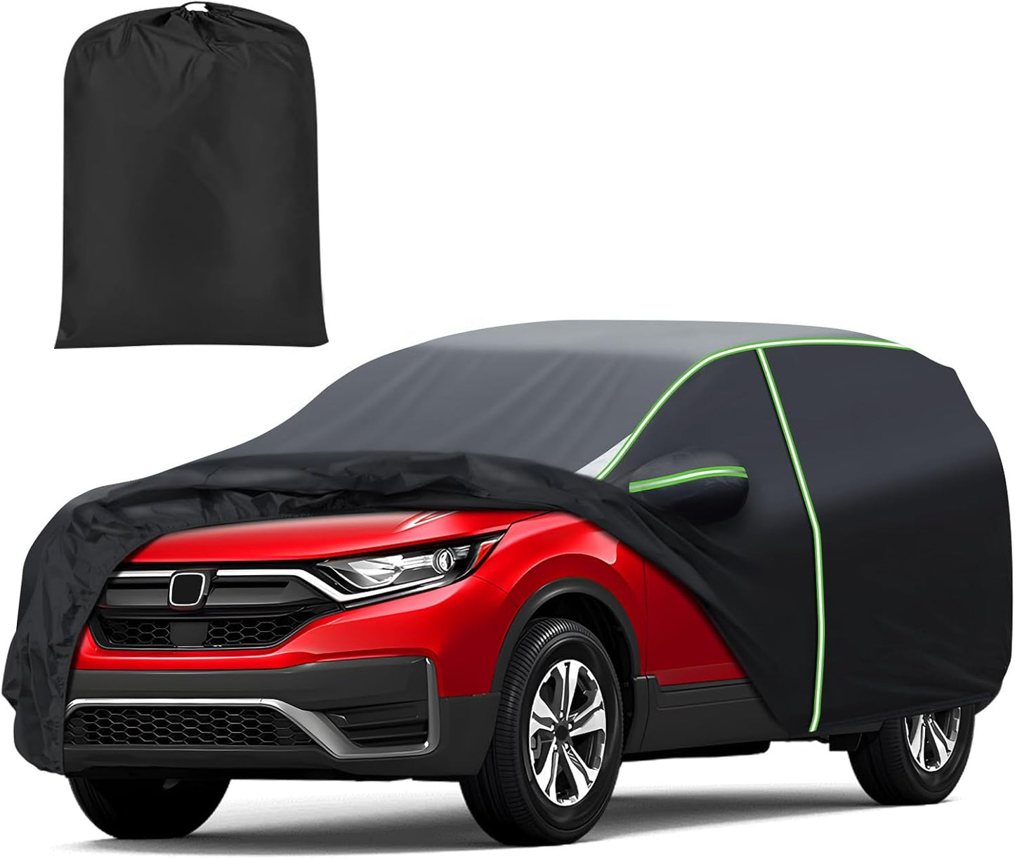 Mixsuper Liner Car Cover for Honda CR-V 1997-2026, 7 Layers Full Car Cover All Weather Car Covers for CRV, Waterproof Outdoor Cover with Zipper Door Reflective Strips