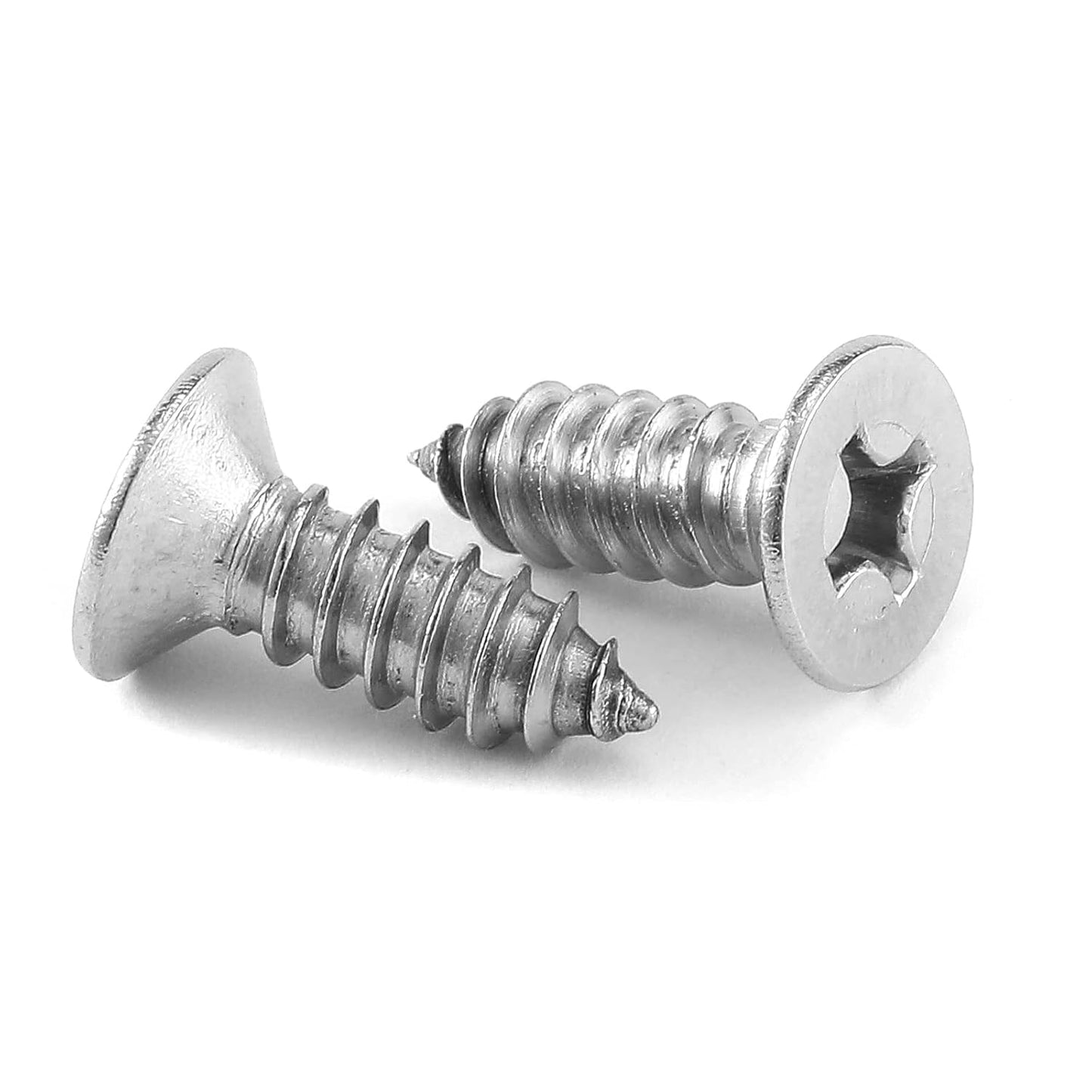 #6 x 1/2" Wood Screw 100Pcs 18-8 (304) Stainless Steel Screws Flat Head Phillips Fast Self Tapping Drywall Screws by SG TZH