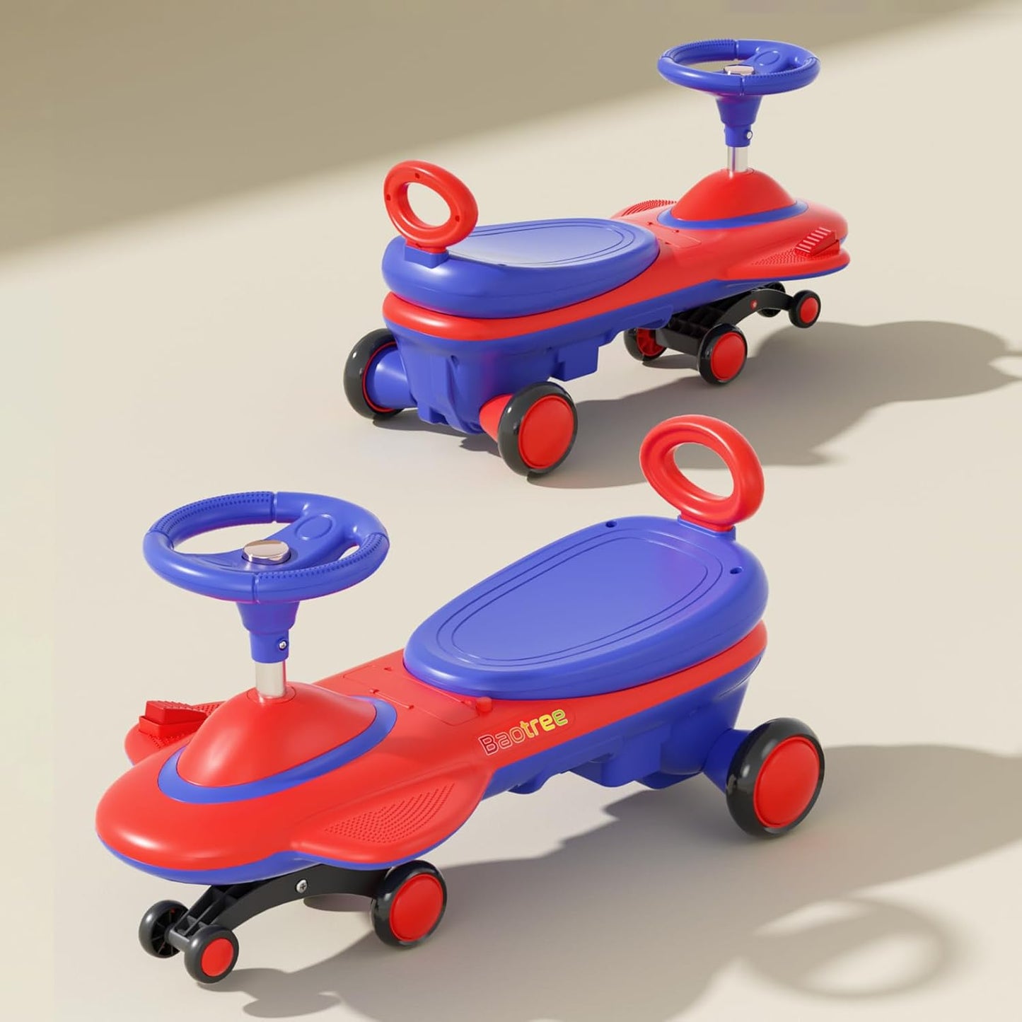 Kids Electric Ride On Car 12V - Electric Wiggle Car with Rechargeable Battery, LED Lights & Music,Anti-Rollover for Boys Girls Ages 3-8, Indoor/Outdoor Toy Vehicle up to 150 lbs