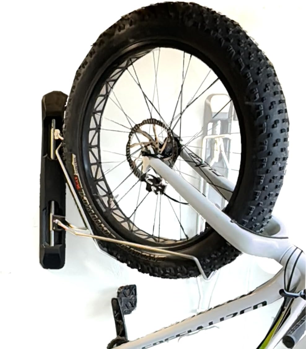 Unbound Bike Storage Rack: Swivel Wall Mount for Effortless Indoor Storage - Space-Saving Design with Swivel Arms. Ideal for Home, Garage, Bike Park (Fat Bike Rack (TIRE WIDTH 2.8''~5''))