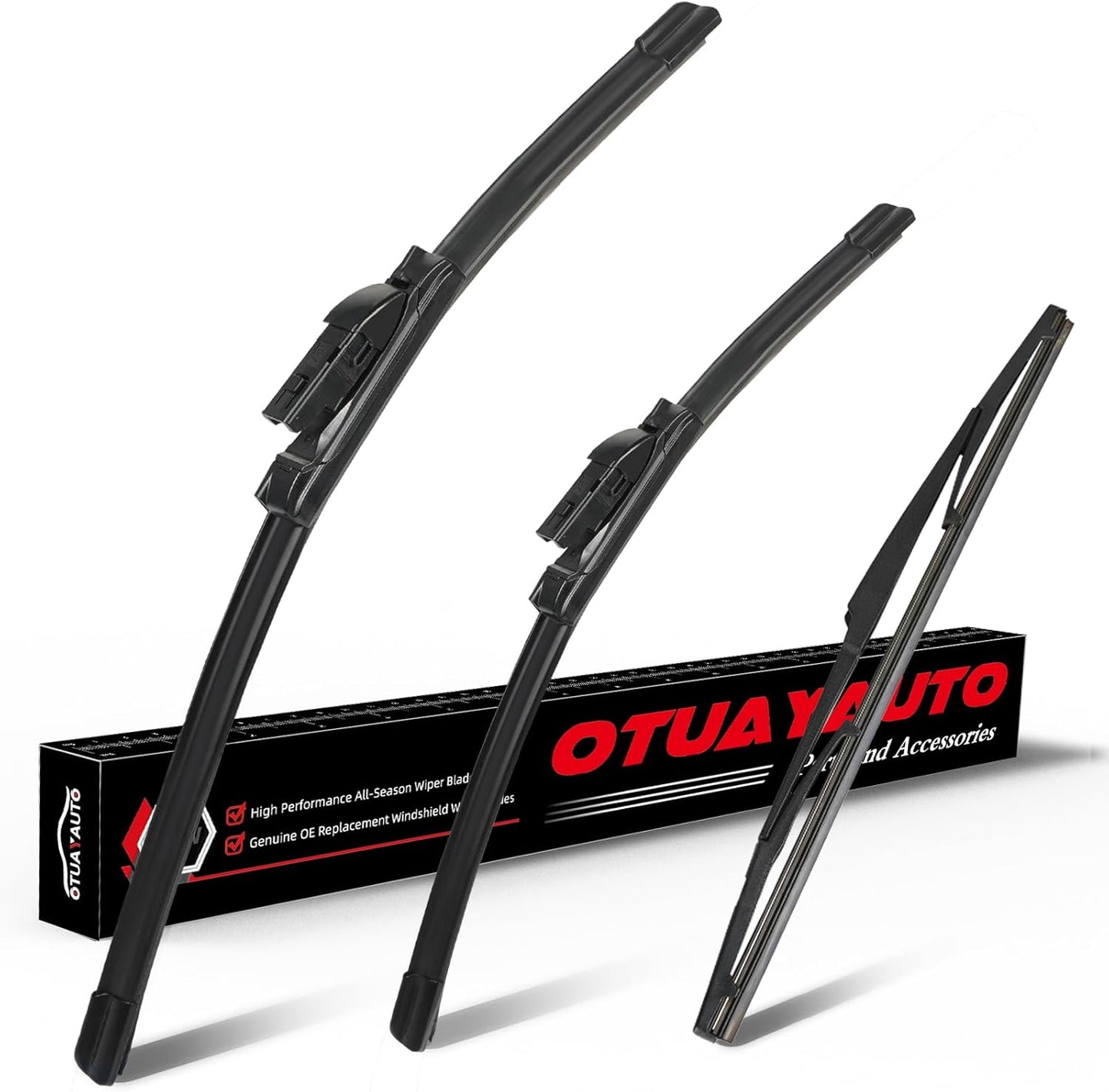 OTUAYAUTO Premium Windshield Wiper Blades - Replacement for Toyota Prius 2016-2023 - Precision Fit, All-Weather Performance, Front and Rear Wiper Blades, Top Lock - 28"+16"+16" (Pack of 3)