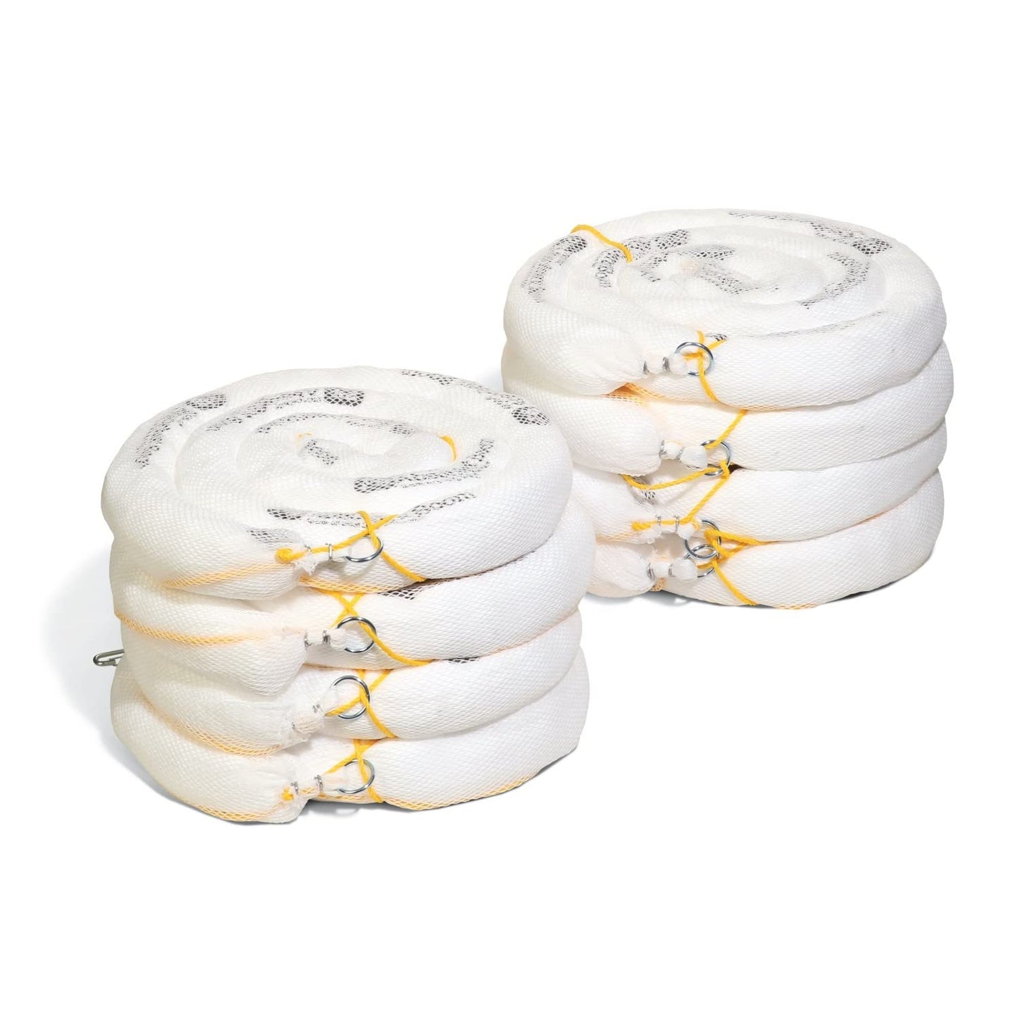 PIG Oil Boom - Oil-Only Absorbent Boom - 8 Pack - 3" x 10' Boom - Absorbs up to 2 gallons per Boom - BOM406