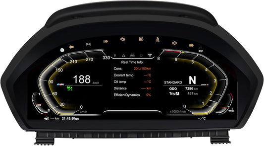 Speedometer Instrument for BMW F30 F36 2013-2020，12.3 inch Linux System Original Modern Car Odometer Information Head up Display Digital Cluster Electronic Gauge Dashboard Screen