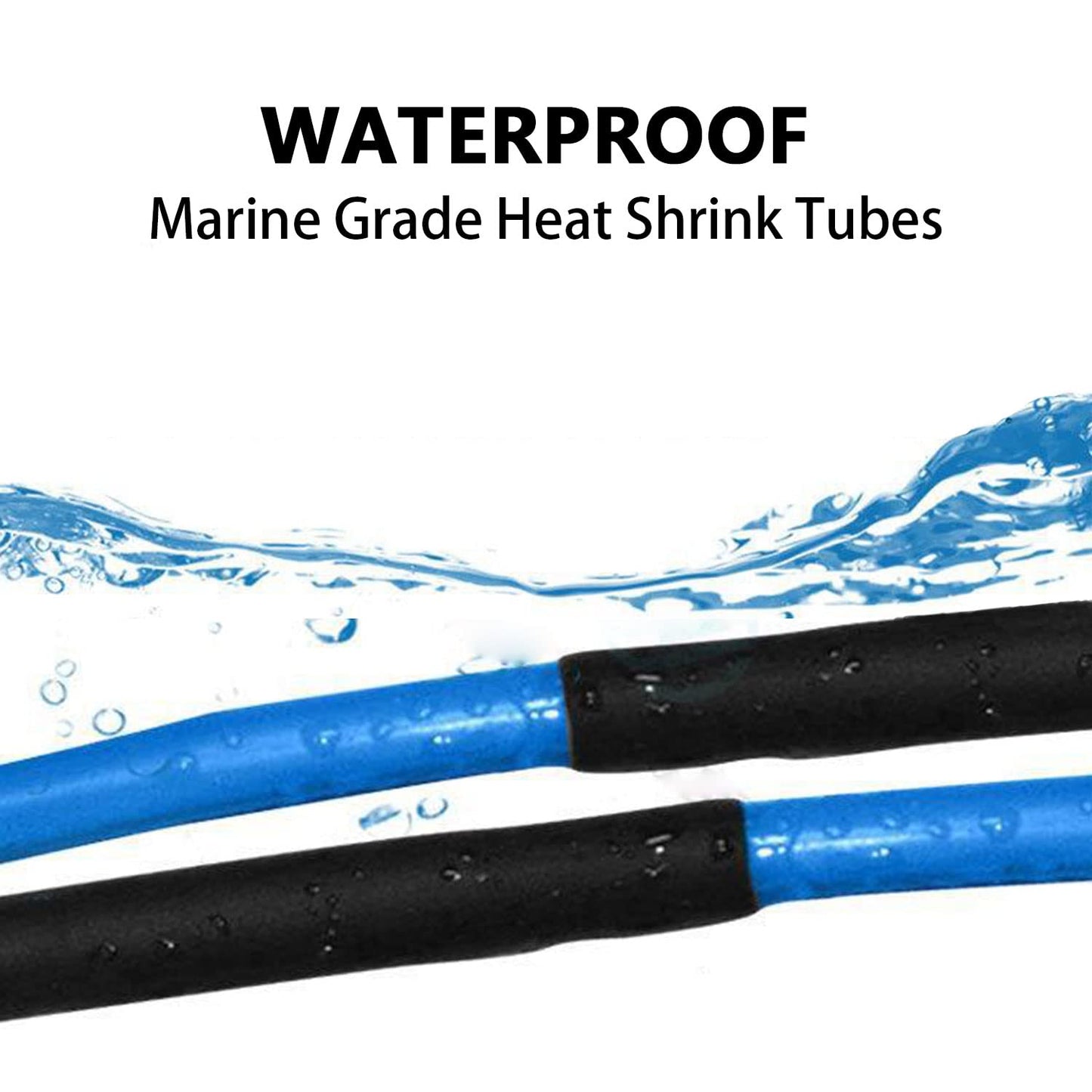 3:1 Ratio Heat Shrink Tubing Roll Adhesive Lined Industrial Marine Grade Dual Wall Heat Shrink Tube Waterproof and Sealed Black (1-1/4 inches(30 mm), 30 Feet)