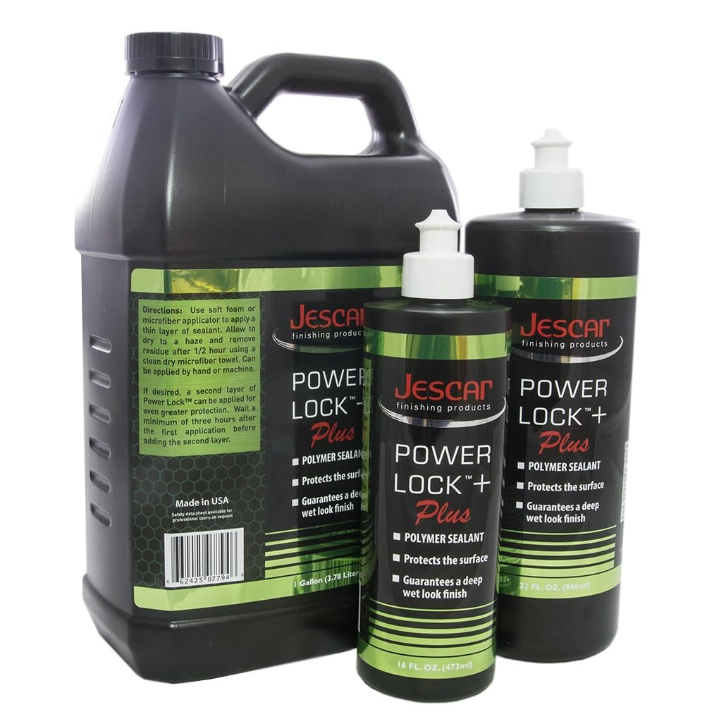 Jescar Power Lock Plus Polymer Sealant - 16oz - Durable High-Gloss Paint Sealant for Long-Lasting Protection – Easy Application, Safe for All Paint Types, Easy to Apply, Hand or Machine Application