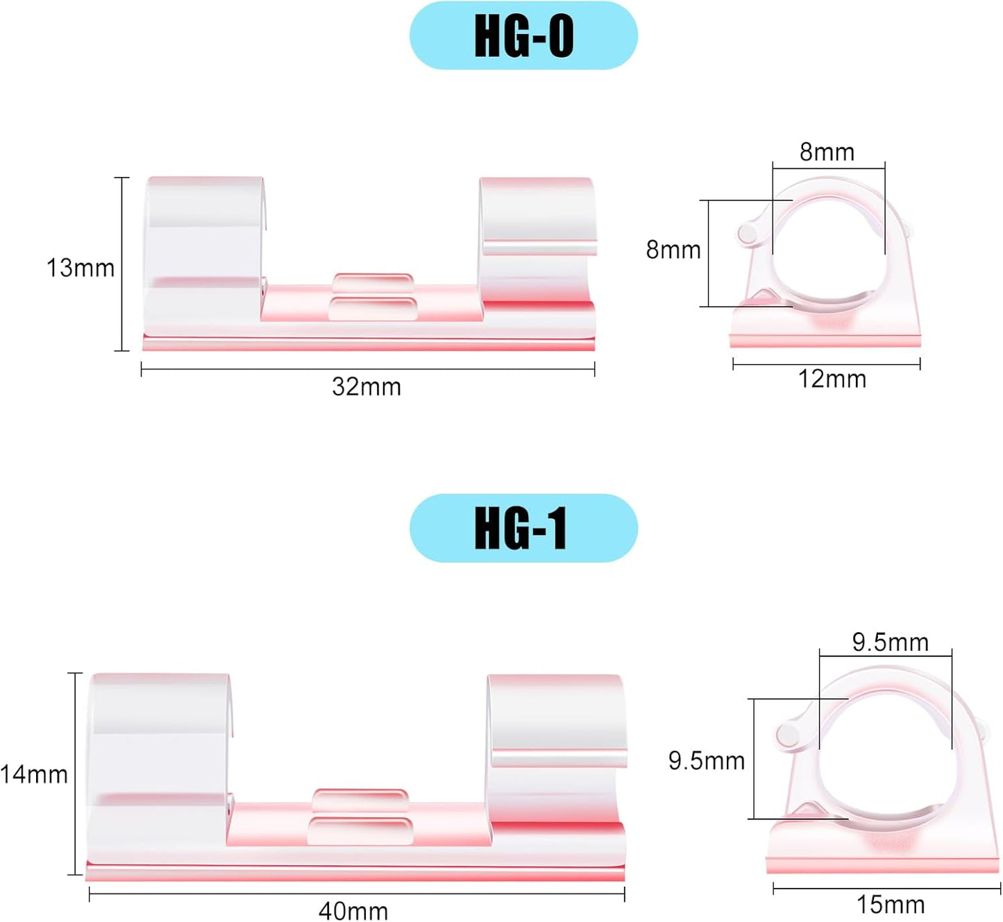 XHF 35pcs Large Self Adhesive Cable Clips Clear,Wire Clips Cable Management Wire Organizer Cord Holder for Under Desk, Car, Wall, TV PC Ethernet Cable