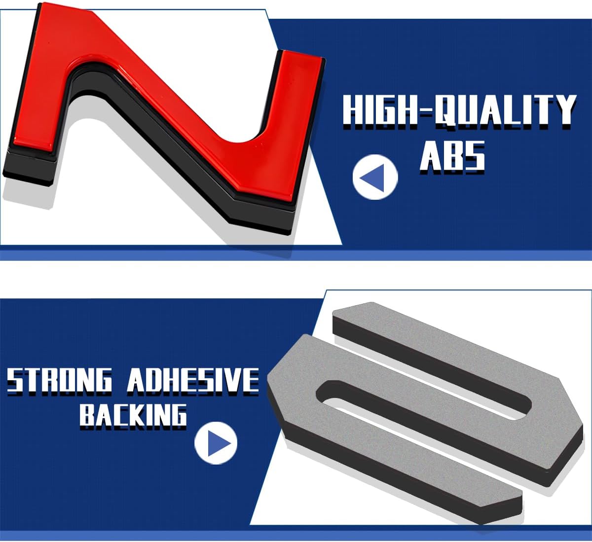 Tailgate Insert Letters Compatible for 2022 2023 2024 2025 Santa Cruz 4D Raised Tailgate Decal Letters (Double Layer Black Edge Red Faced)