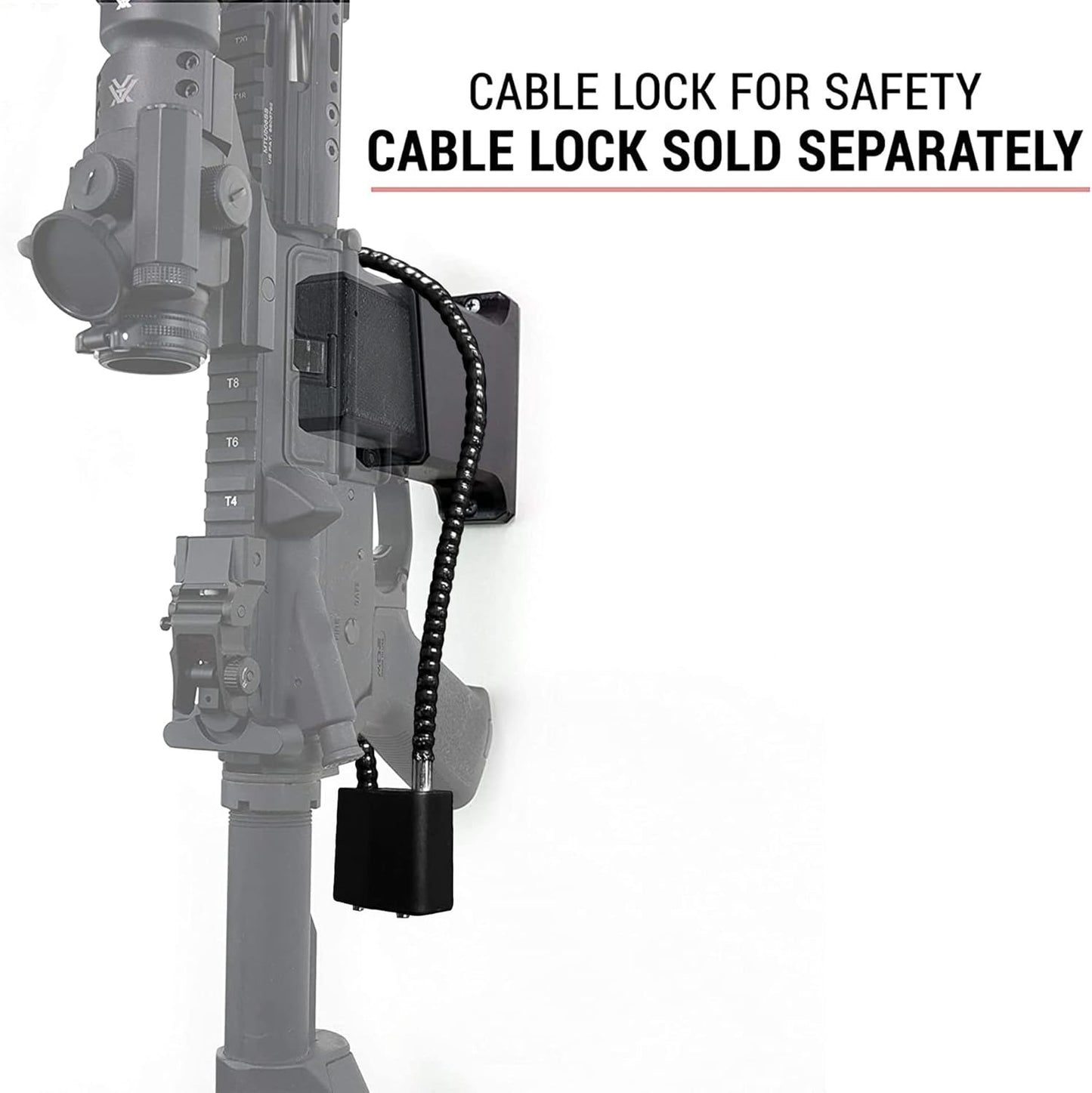 Spartan Mounts Locking .223/5.56 Rifle Mount Wall Display | Low Profile Floating Design Vertical and Horizontal Mounting Solution | Gun Room Safe Storage Organzation | Made in USA