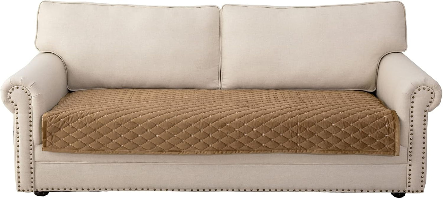 Eismodra Couch Cover,Sectional Couch Covers,Sofa Covers for 3 Cushion Couch,Anti-Slip Sofa Slipcovers for Dogs Cats Kids Loveseat Recliner L Shaped Armrest Backrest,Coffee 36''x82''(Only 1 Piece)