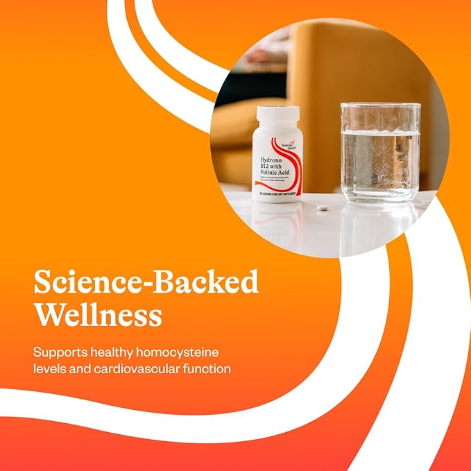 Seeking Health Hydroxo B12 with Folinic Acid, 1,000 mcg Vitamin B12 and 800 mcg DFE Folate Supplement, Supports Methylation and Homocysteine Levels, Energy Support, Vegan & Vegetarian (60 lozenges)*
