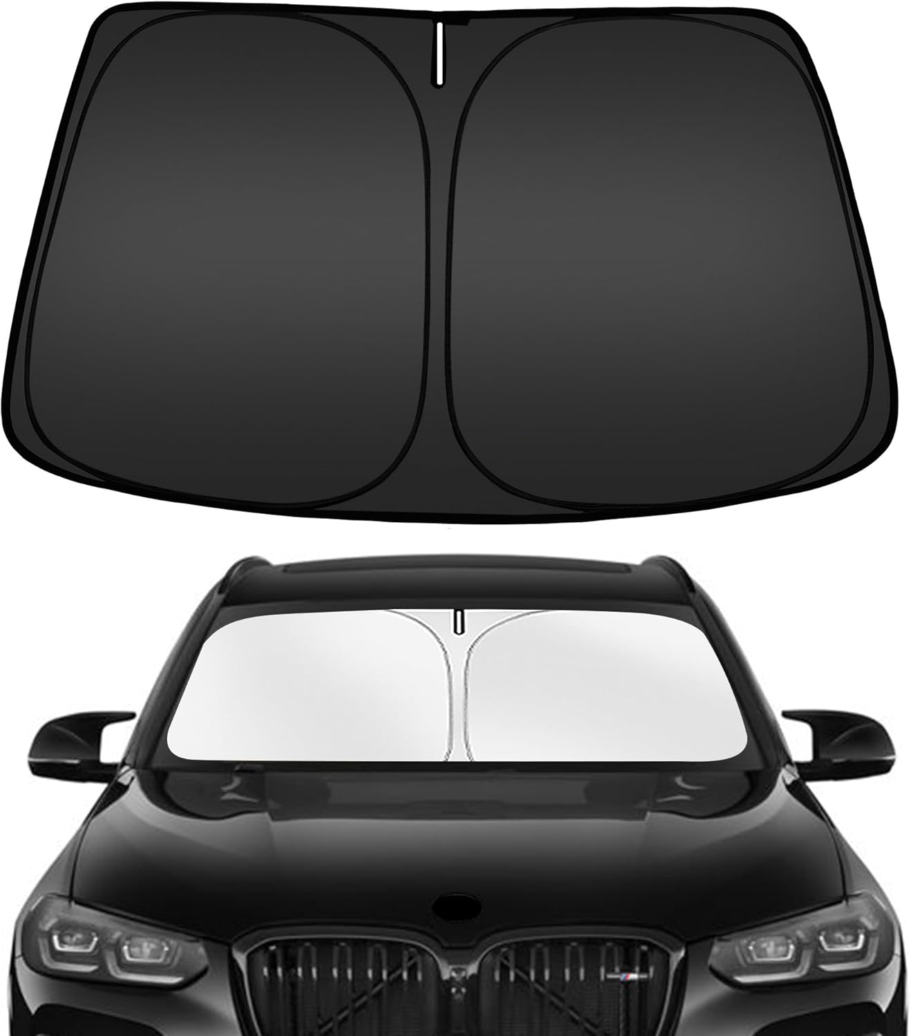 ARISMOTOR Windshield Sun Shade for BMW X3 2018-2025, Custom Fit Foldable Front Window Sunshade Sun Visor Protector, Block UV Rays Keep Your Car Cooler