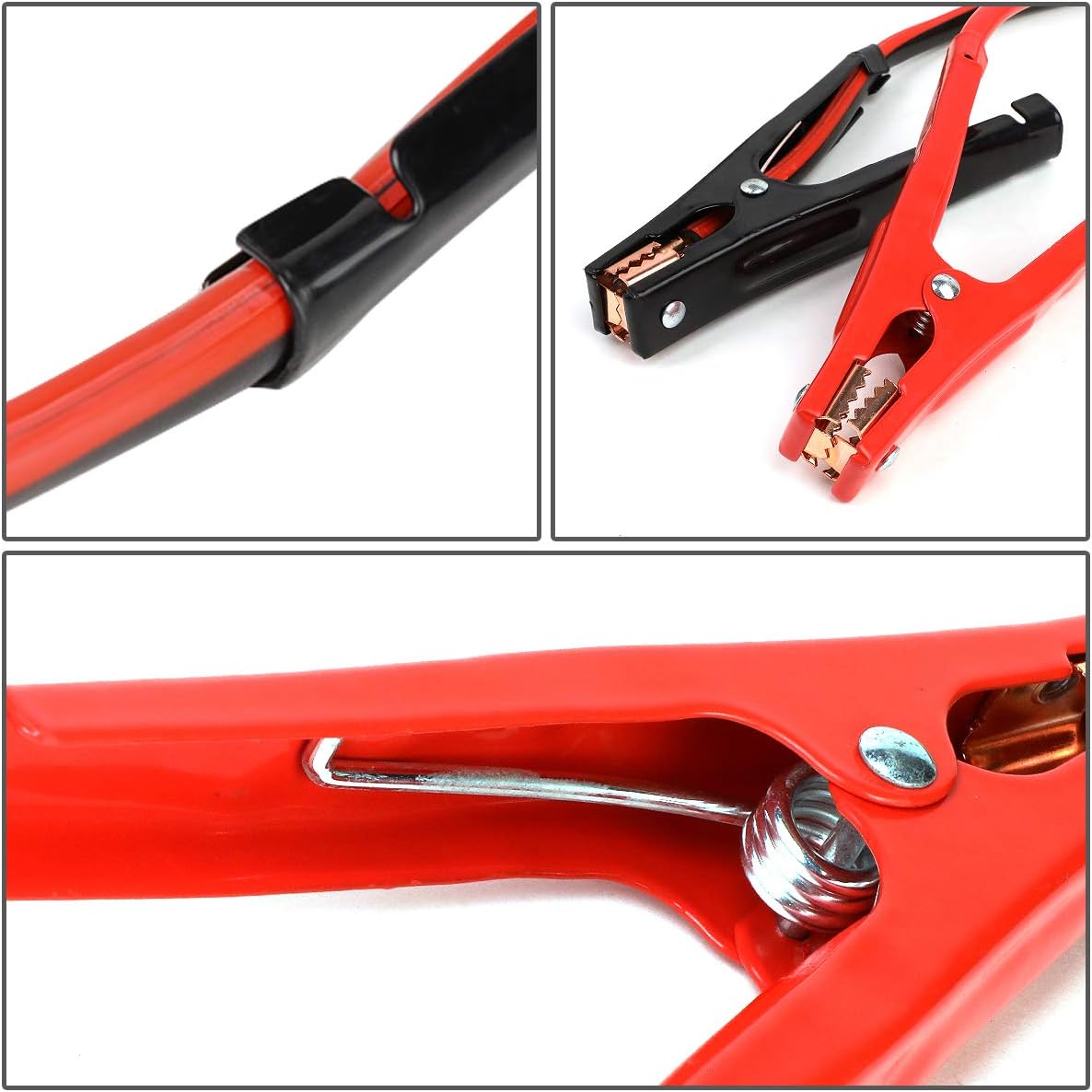 Auto Dynasty Heavy Duty 25 Feet 4 Gauge Booster Cable Power Jumper 500 AMP Emergency Battery Start Car/Motorcycle