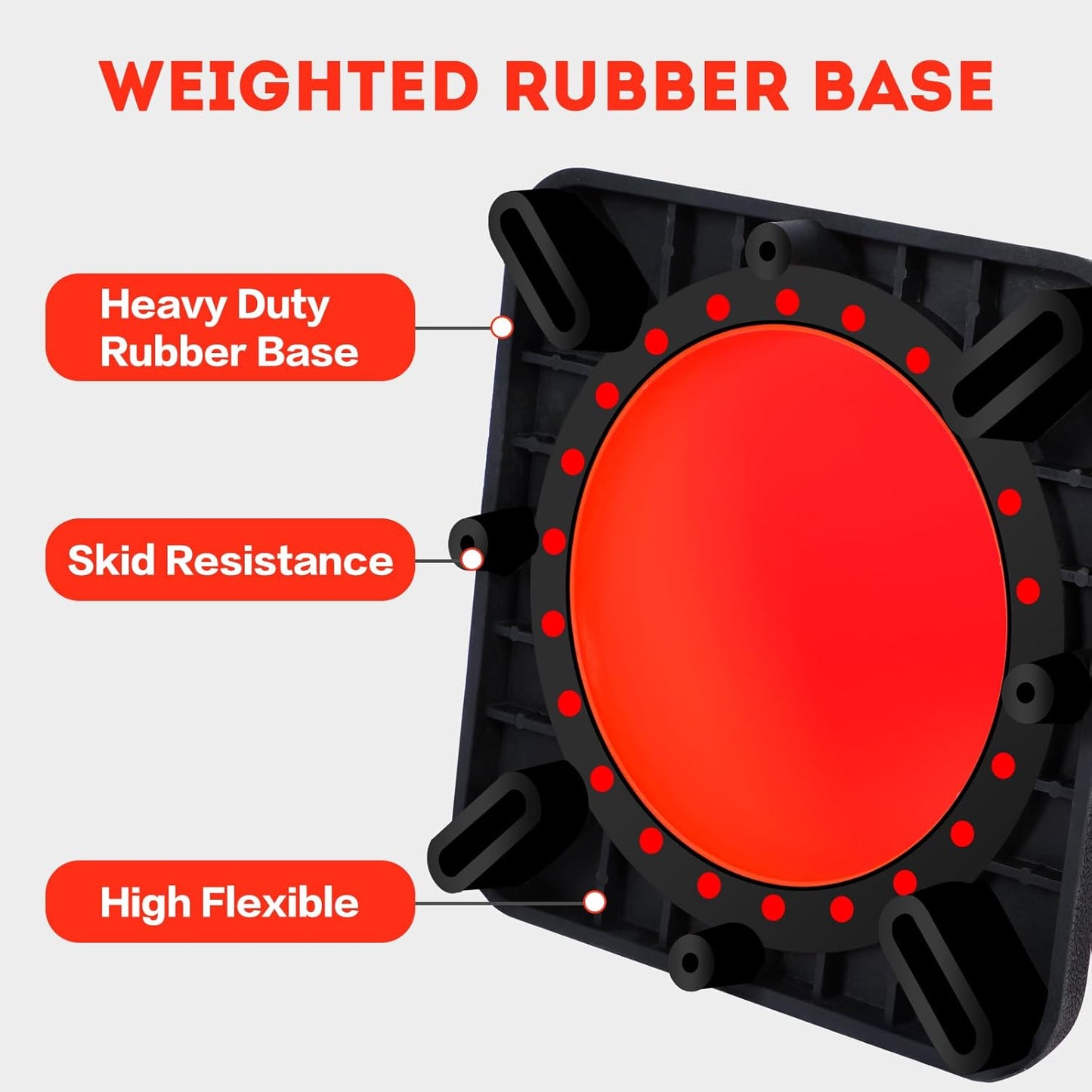 Traffic Cones 28 inch 6 Pack Heavy Duty Safety Cones Orange with Reflective Collars Fit Parking Lot,Driveway Road Traffic Control Construction Cones