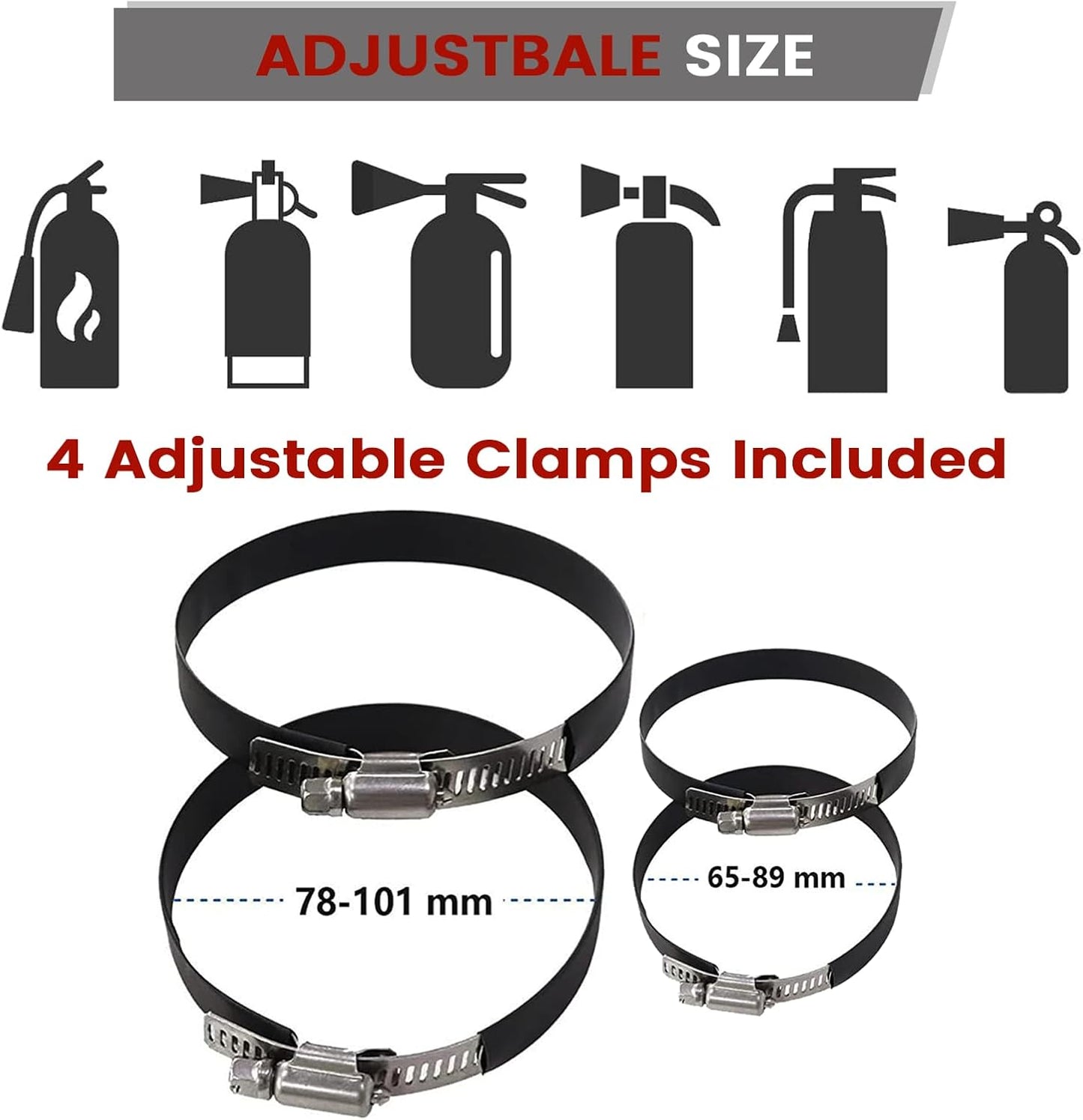 MOLLE Panel Fire Extinguisher Mount Kit-Quick Release Car Fire Extinguisher Mount Bracket for 1-2in Tactical Rigid MOLLE Panel Holes.Fire Extinguisher Holder Fits MOLLE Panels Accessories for Vehicle.