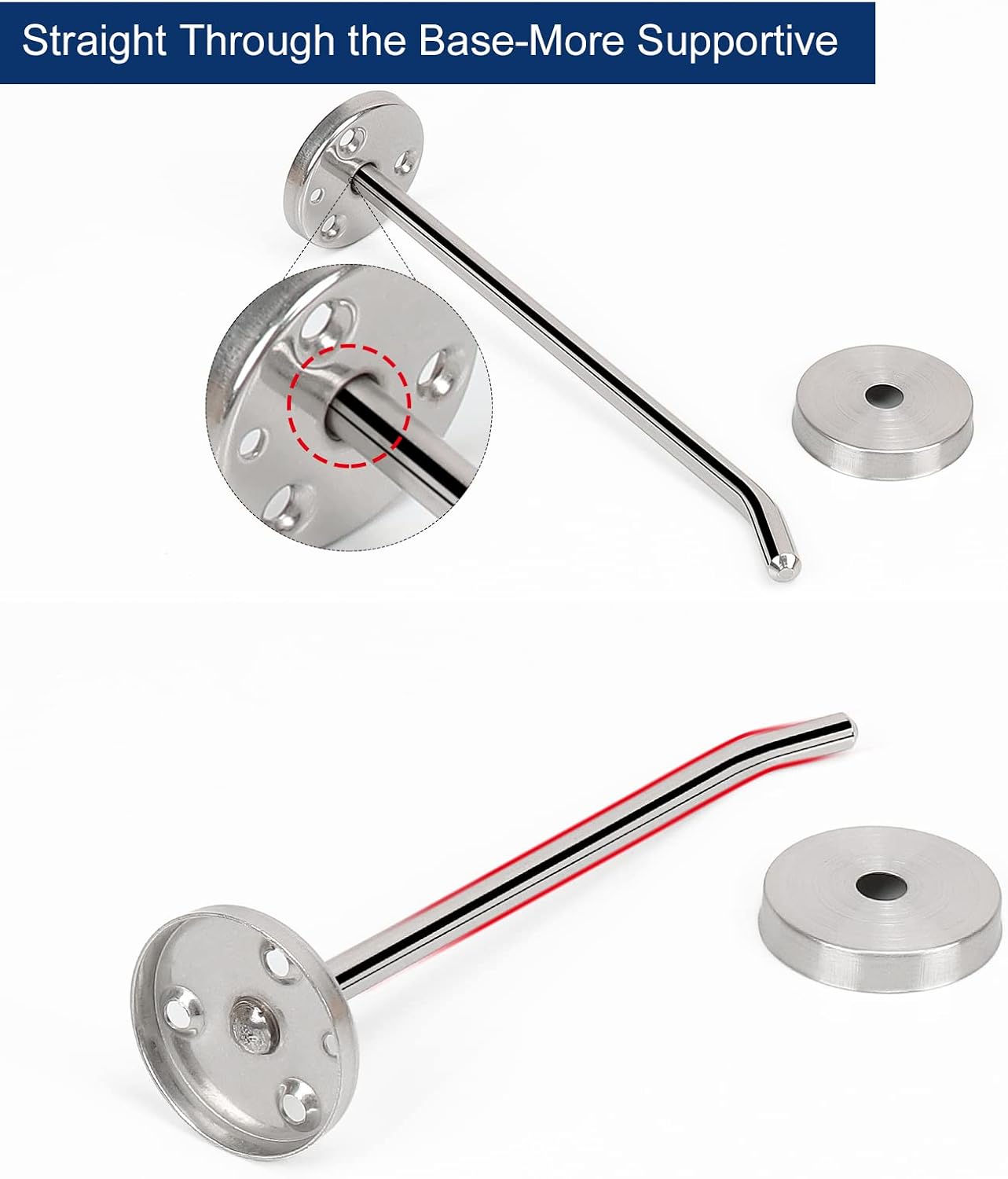 NearMoon Coat Hooks, Wall Hooks for Hanging Hat Hurse Robe, 304 Stainless Steel Heavy Duty Towel Hangers for Bathroom Livingroom Hotel Kitchen Garage, 6 Pack (6 Inch, Brushed Nickel)