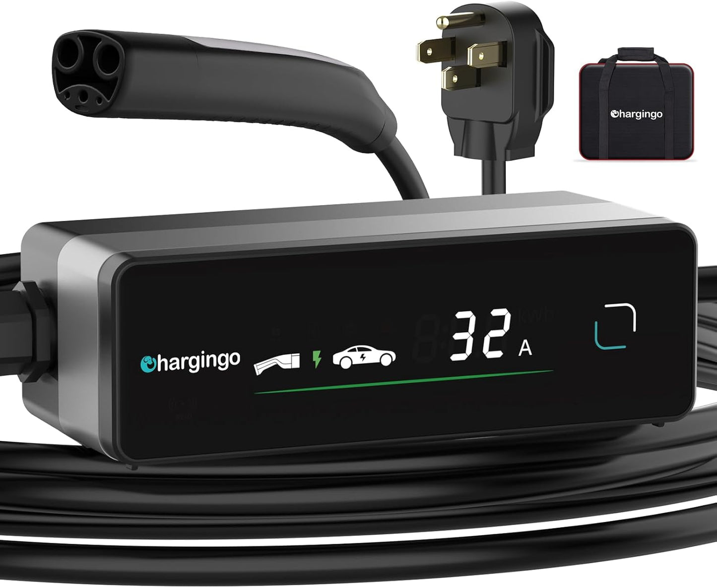 Level 1-2 Tesla Charger (32A,240V,NEMA 14-50P) with 25FT Charging Cable,ETL & FCC Listed,Home/Outdoor Portable Tesla Charger for All Tesla Models 3/Y/S/X/Cybertruck,Timing Delay