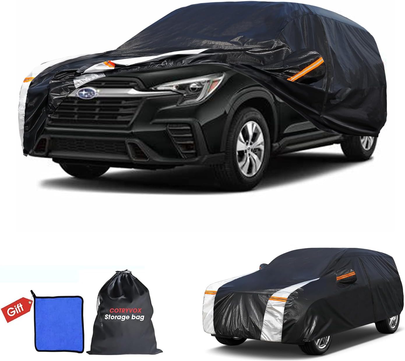 Subaru Outback Car Cover 100% Waterproof All Weather, Gift with Towel, 10 Layers SUV Car Cover Custom Fit 1994-2025 Subaru Outback, Outdoor Cover Rain Sun UV Protection with Door Zipper.