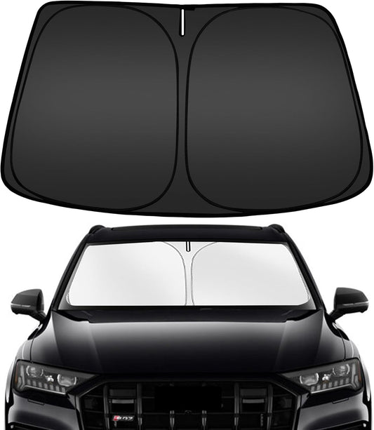 ARISMOTOR Windshield Sun Shade for Audi Q7 2016-2025, Custom Fit Foldable Front Window Sunshade Sun Visor Protector, Block UV Rays Keep Your Car Cooler