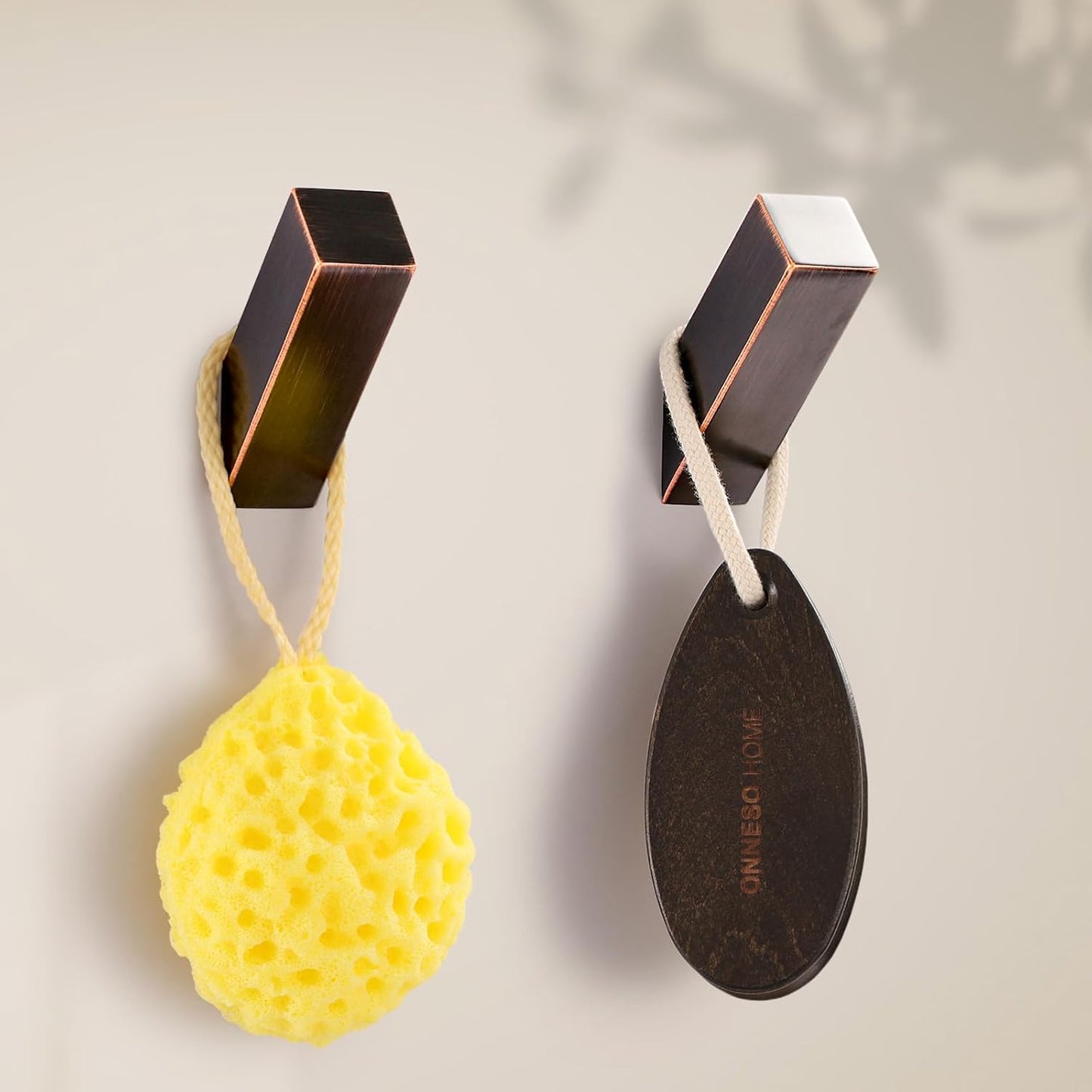 NINETREX Towel Hooks for Bathrooms,Wall Hooks SUS 304 Stainless Steel Heavy Duty Wall Mounted Robe Towel Hooks for Bathroom Bedroom Garage Coat Hanging 4 Pack (Oil Rubbed Bronze,Drill Hole)