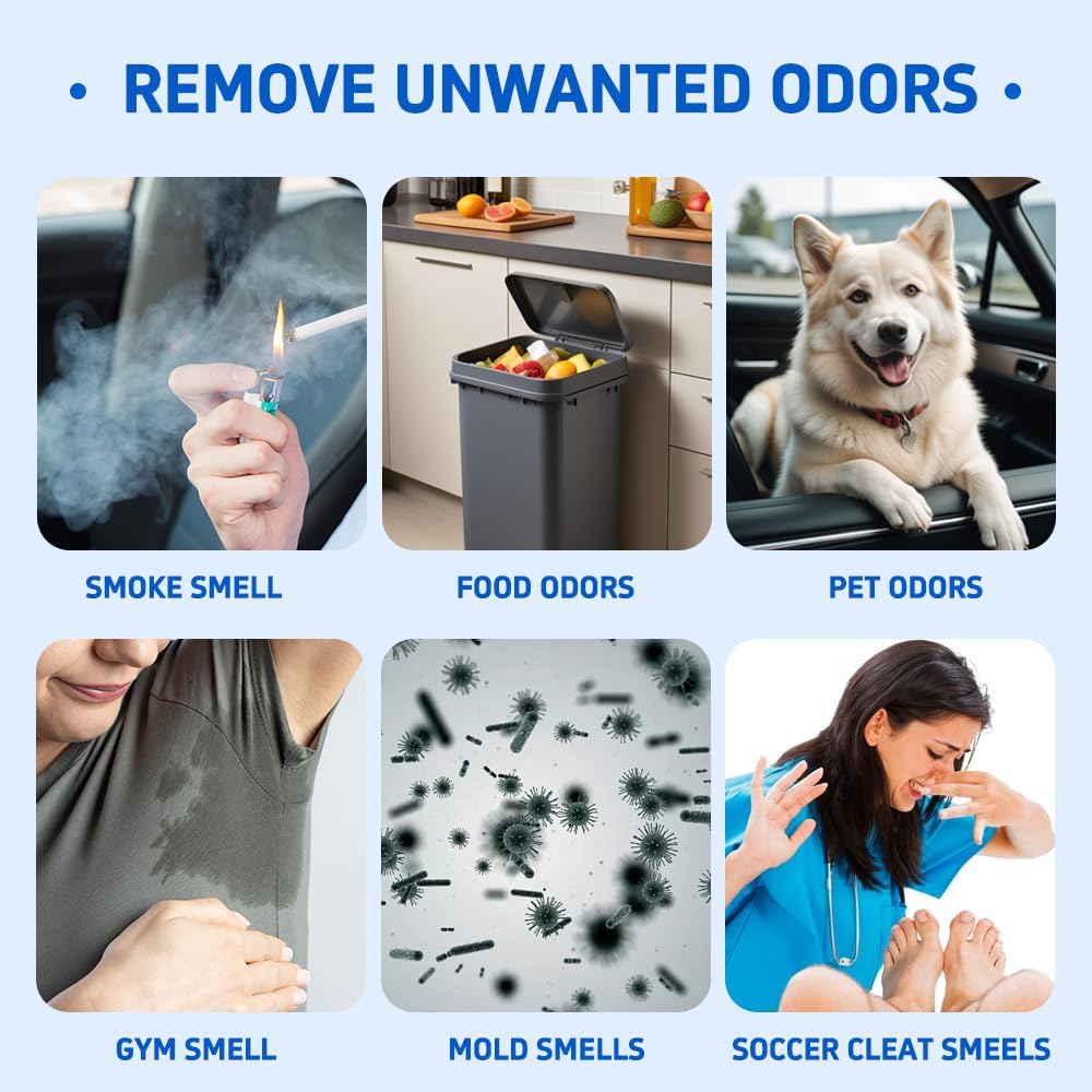 Glodway Whole Car Air Refresher,Odor Eliminator Remover Spray For Car,Lemon Strong Freshener With Odour Eliminator Technology,Long-Lasting Scent,6 Ounce(Pack of 3)