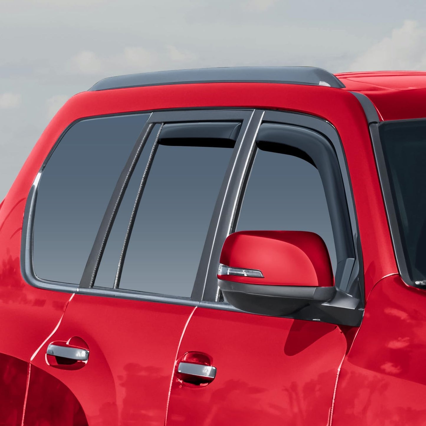 Voron Glass in-Channel Extra Durable Rain Guards for Lexus GX 2010-2023, Window Deflectors, Vent Window Visors, 4 Pieces - 200828