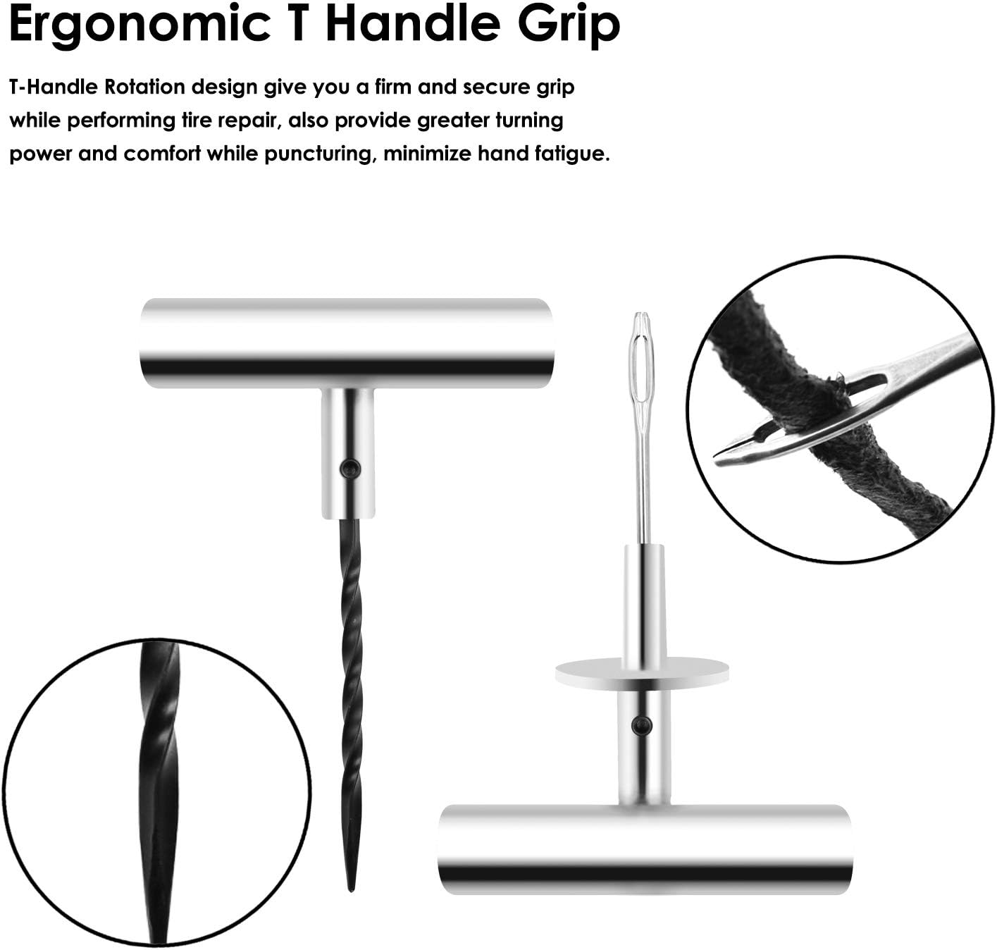 Tire Repair Kit, 87pcs Tire Patch Kit with Plugs to Fix Punctures and Plug Flats for Car, Motorcycle, Truck, Tractor, Trailer, RV, ATV, ARB, SUV