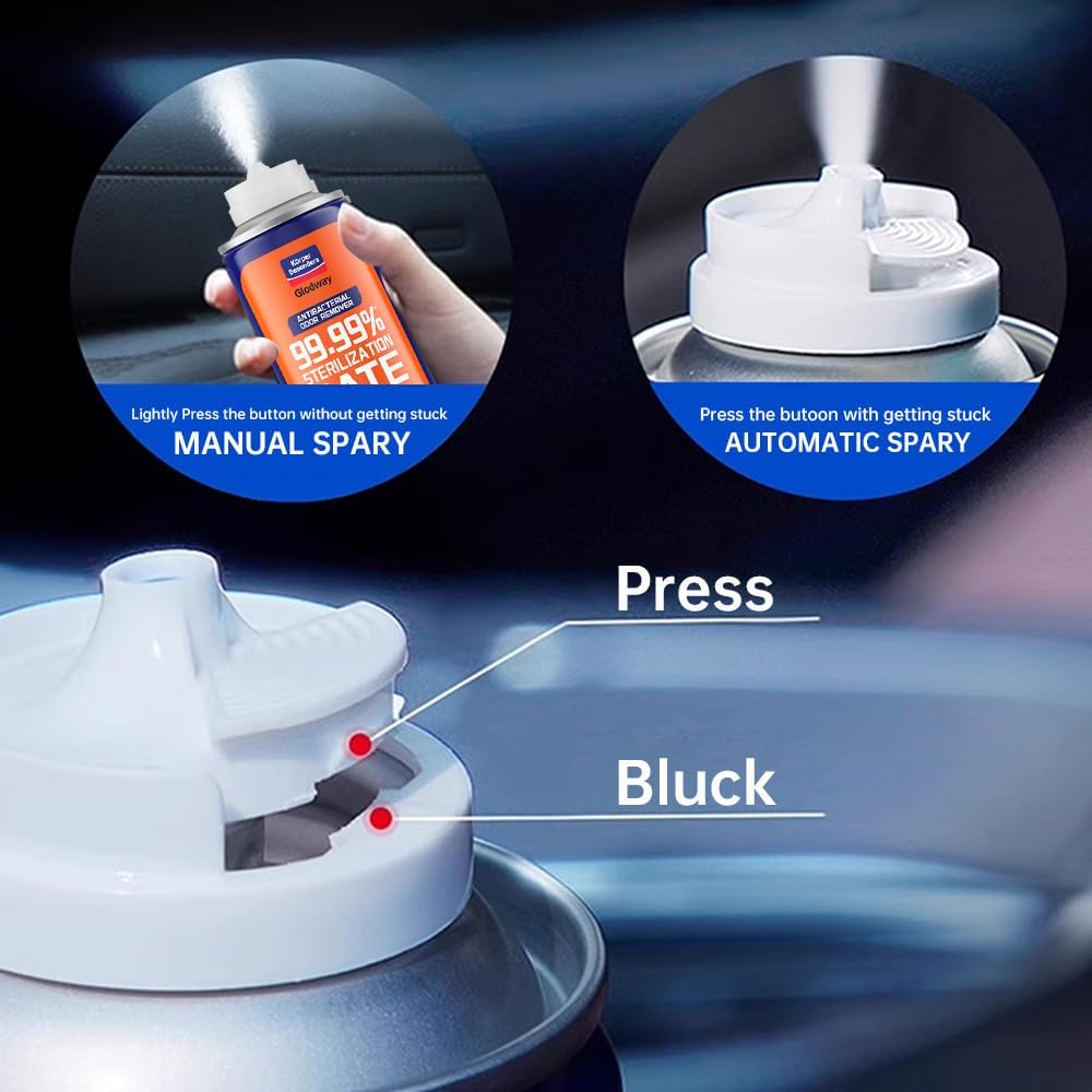 Glodway Whole Car Air Refresher,Odor Eliminator Remover Spray For Car,Tropical Flavor Strong Freshener With Odour Eliminator Technology,Long-Lasting Scent,6 Ounce(Pack of 3)