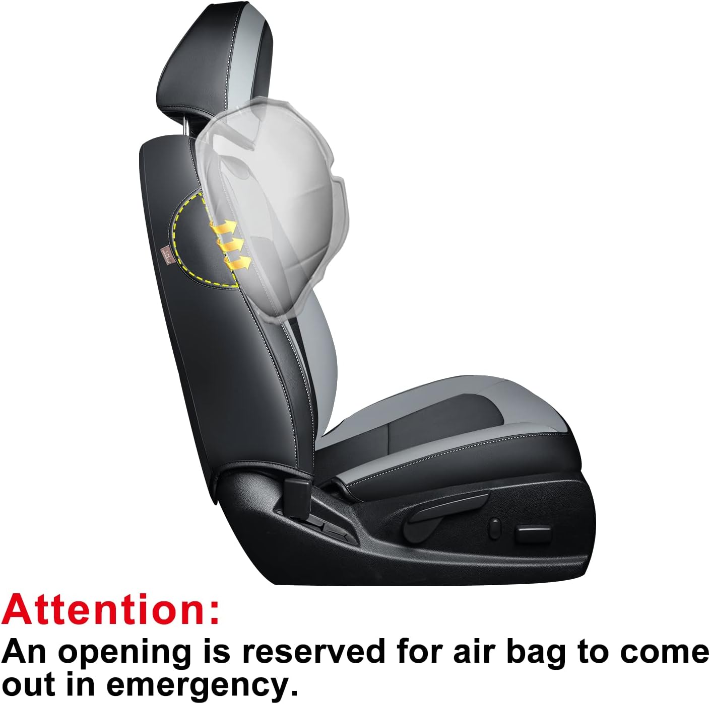 LUCKYMAN CLUB Chevy Colorado Seat Covers, fit for 2015-2022 Colorado Crew Cab Z71 LT ZR2 Work Truck with Faux Leather (Black&Gray)