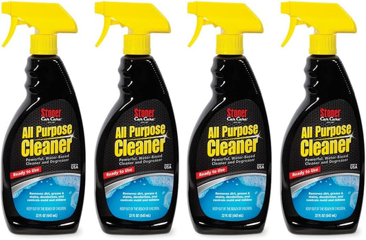Stoner Car Care 92694-4PK All Purpose Cleaner Powerful Water-Based Cleaner and Degreaser, Easily Removes Dirt, Grease, Stains, and More, Multi-Purpose, Multi-Surface, Ready to Use, 22 Fl Oz, Pack of 4