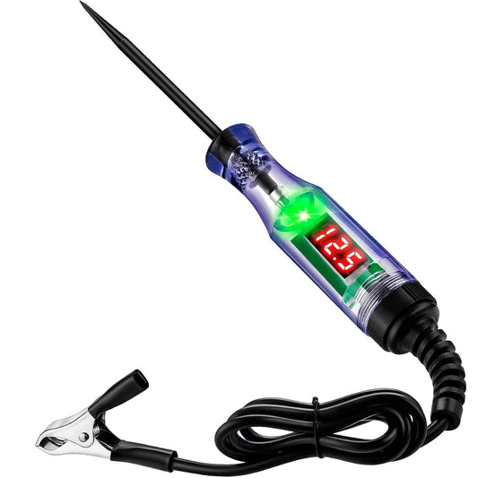Test Light Automotive 3-48V Digital LED Circuit Tester, Auto Light Tester with Voltage Display, Electric Tester Pen with Voltmeter and Probe for Checking Car Truck Motorcycle Fuses & Battery Voltage