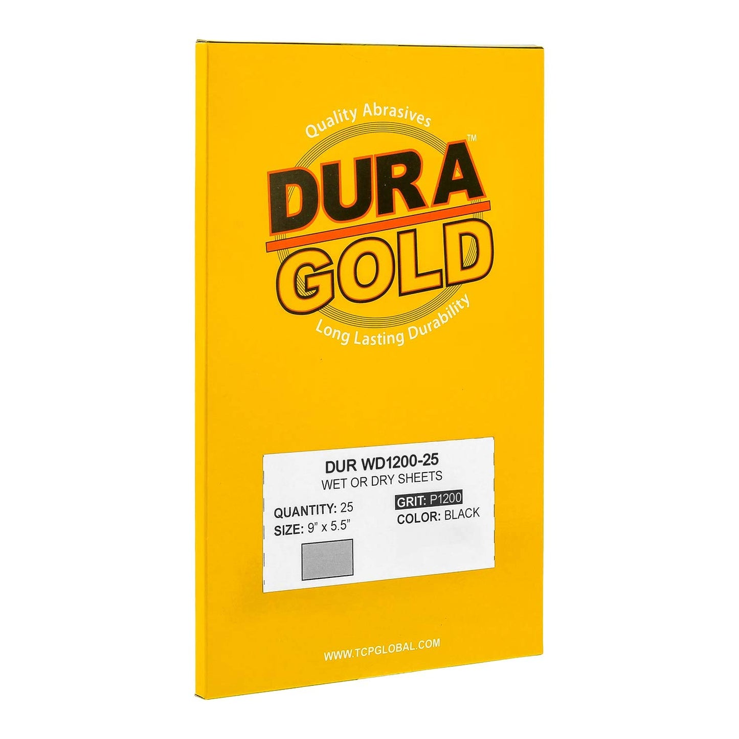 Dura-Gold Premium 1200 Grit Wet or Dry Sandpaper Sheets, 5-1/2" x 9", Box of 25 - Car Color Sanding, Detailing, Polishing Automotive, Woodworking Wood Furniture, Metal Finishing Hand Sand Block Sander