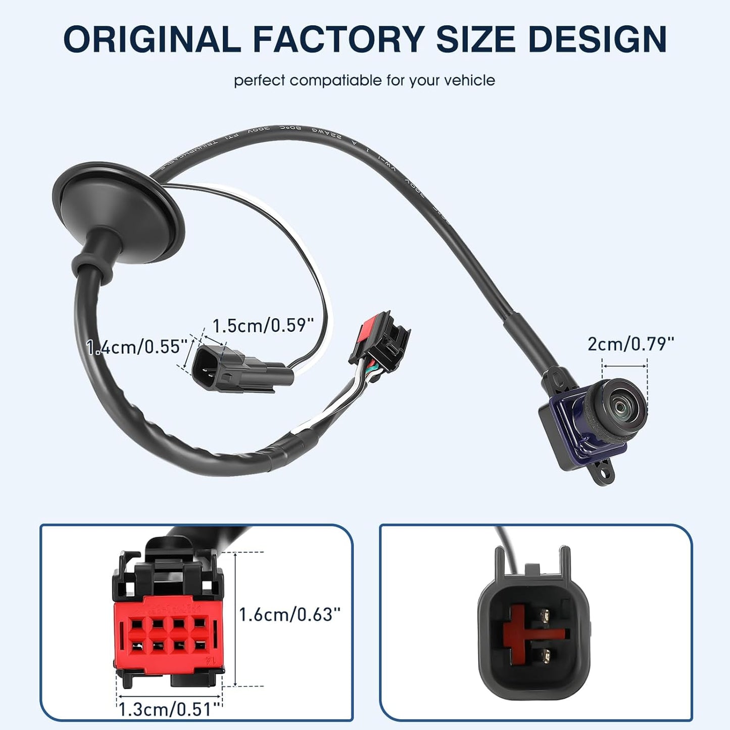 Rear View Backup Camera Fit for Chrysler Town & Country 2011-2016, fit for Dodge Grand Caravan 2011-2020, Reversing Parking Assist Camera OE Replacement 4672639AA,CH1960103