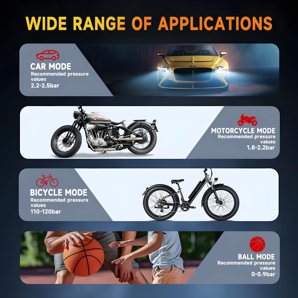 Car Jump Starter with Air Compressor, 3000A Car Emergency Starting Power Supply, 150PSI Tire Inflator Portable Compressor, Portable Tire Inflator for Cars, Pickup Trucks, Bicycles, etc.