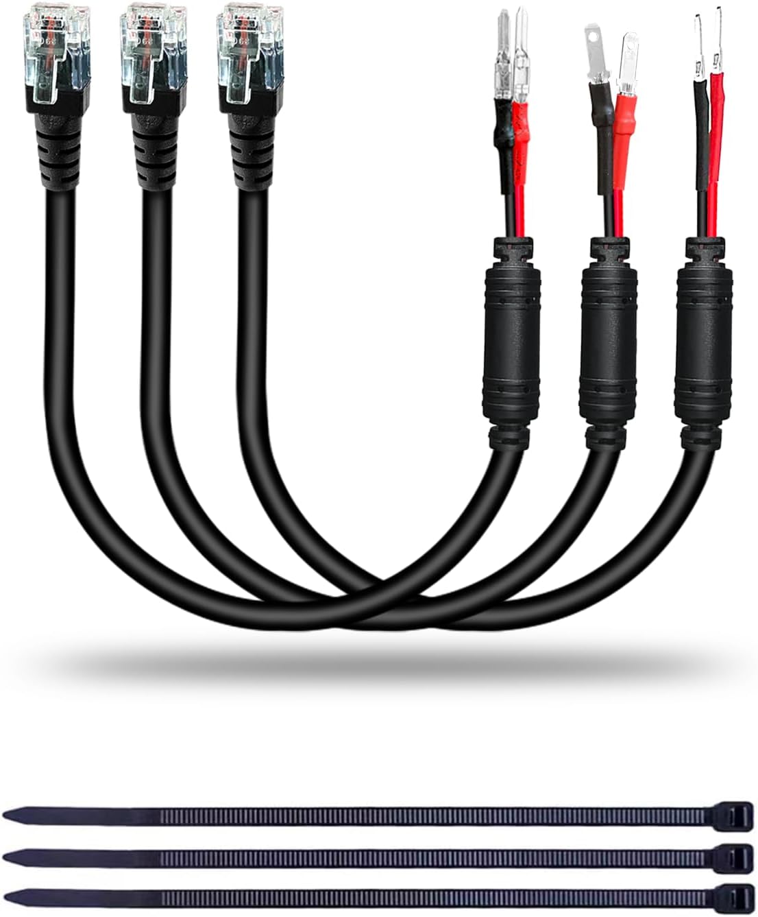 Radar Detector Hardwire Power Cord,Rearview Mirror Plug Cable,with Inline Fuse Holder,Suitable for Escort Beltronics Valentine One Cobra Whistler Radar Detector,3-Piece Set,9.8'' (RJ11)