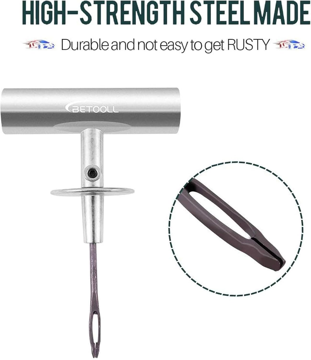 Tire Repair Kit, 24 Pcs Professional Heavy Duty Universal Emergency Flat Tire Repair Kit to Fix Punctures, for car Motorcycle, Truck, Golf Cart, ATV, Tractor, ARB, RV, SUV, Trailer etc.(Black)