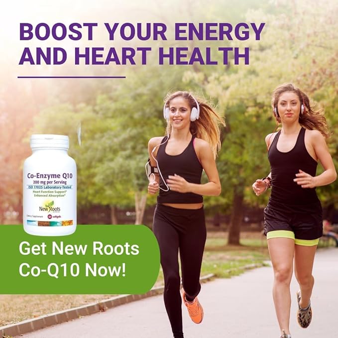 NEW ROOTS HERBAL CoQ10 Supplement Coenzyme Q10 (60 Softgels) 200 mg | Naturopathic Doctor Formulated for Heart Health & Energy Support | Made with Natural Fermentation