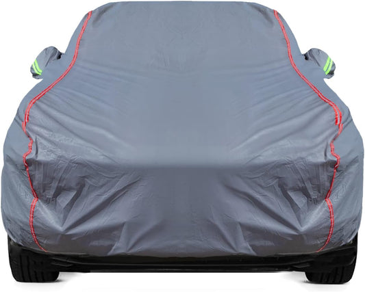 Breathable New Material, Waterproof Car Cover, Locks and Zipper Doors, Sunscreen Waterproof UV Prevention Snowproof Wind and Windproof,Suitable for Indoor Outdoor,for Sedan (Up to 181") C1