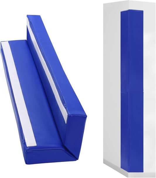 ROYALAY Wall Corner Guard, Heavy Duty Corner Protectors for Safety, Foam Basketball Court, Waterproof 2 Sides Corner Pad for Gyms, Basketball Court, Playrooms, Garages, Blue