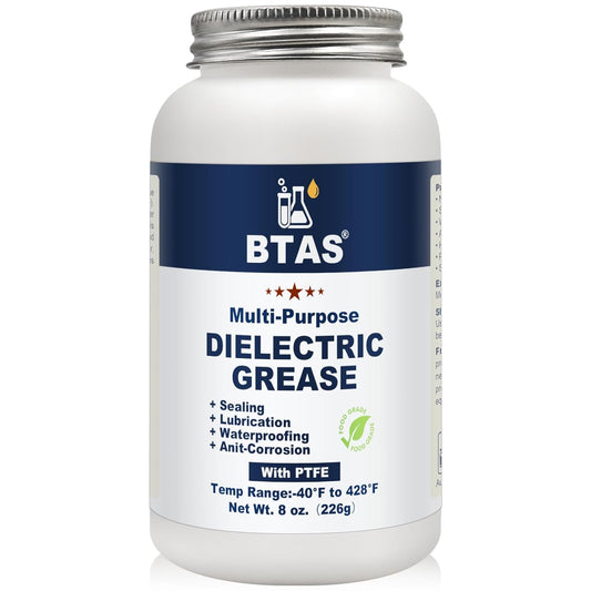 Dielectric Grease for Automotive Electrical Connectors,Car Battery Terminal Spark Plug Boot Corrosion Preventer Electric Silicone Paste,Dialectical Grease of Marine Electronics with PTFE 8 oz