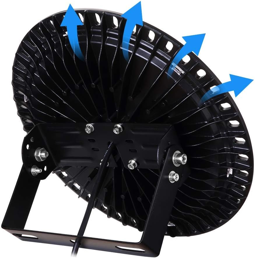 Viugreum 5 PACK 200W UFO LED High Bay Light, 20000LM 6500K Daylight White LED Warehouse Lighting, IP65 Waterproof Commercial Bay Lighting for Garage Barn Workshop Wet Location