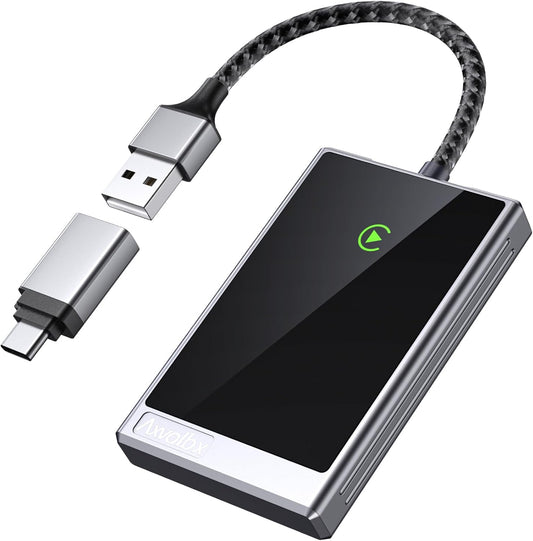 Wireless CarPlay Adapter for iPhone,2024 Upgraded Dual-core 5G Chip,Converts Wired to Wireless Carplay Dongle,Fast Connection Plug & Play, Fit for Cars with Built-in Wired CarPlay (Black)